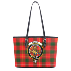 MacFie Tartan Crest Leather Tote Bag