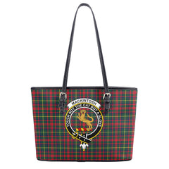 MacKintosh Hunting Modern Tartan Crest Leather Tote Bag