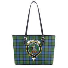 MacLaren Ancient Tartan Crest Leather Tote Bag