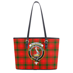 MacQuarrie Tartan Crest Leather Tote Bag