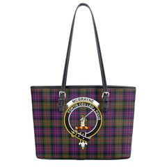 McBrayne Tartan Crest Leather Tote Bag