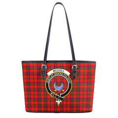 McColl Tartan Crest Leather Tote Bag