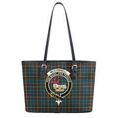 McConnell Tartan Crest Leather Tote Bag