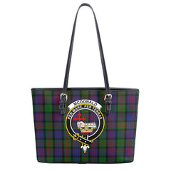 McDonald Tartan Crest Leather Tote Bag