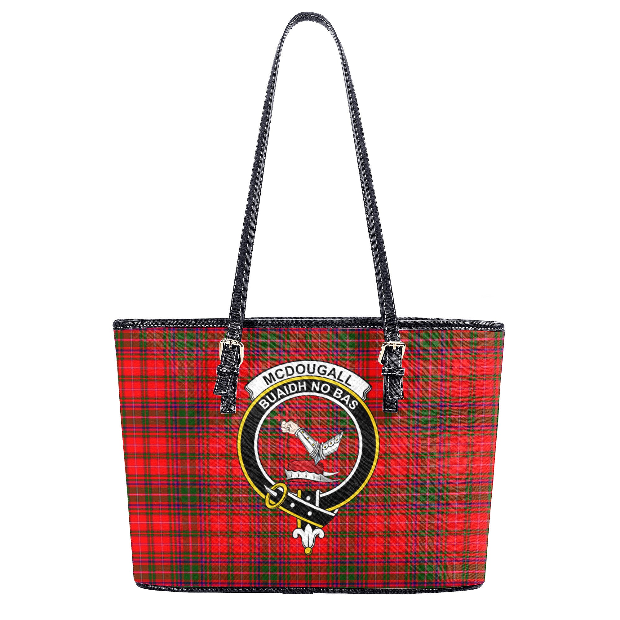 McDougall Tartan Crest Leather Tote Bag