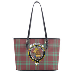 McGregor Hunting Ancient Tartan Crest Leather Tote Bag