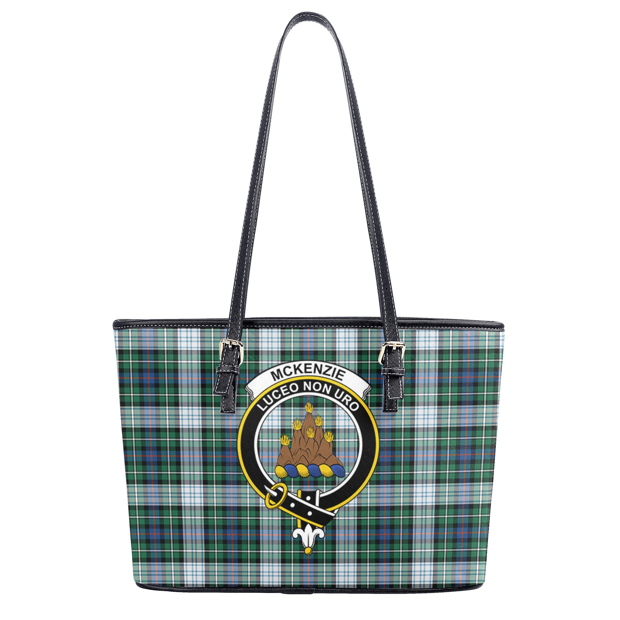 McKenzie Dress Ancient Tartan Crest Leather Tote Bag