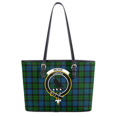 McKie Tartan Crest Leather Tote Bag