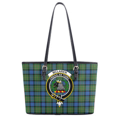 McLaren Ancient Tartan Crest Leather Tote Bag