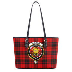 McLeod of Raasay Tartan Crest Leather Tote Bag