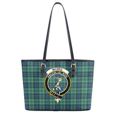 McNeil of Colonsay Ancient Tartan Crest Leather Tote Bag