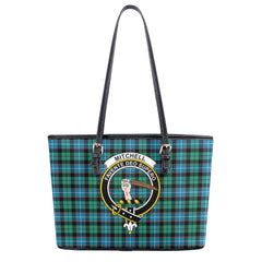 Mitchell Ancient Tartan Crest Leather Tote Bag