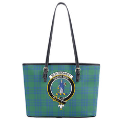 Montgomery Ancient Tartan Crest Leather Tote Bag