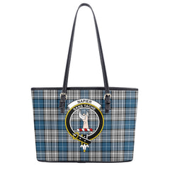 Napier Modern Tartan Crest Leather Tote Bag