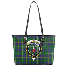 Orr Tartan Crest Leather Tote Bag