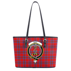 Rait Tartan Crest Leather Tote Bag