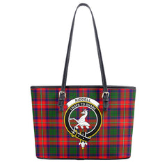 Riddell Tartan Crest Leather Tote Bag