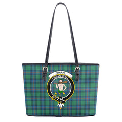 Shaw (of Sauchie) Ancient Tartan Crest Leather Tote Bag