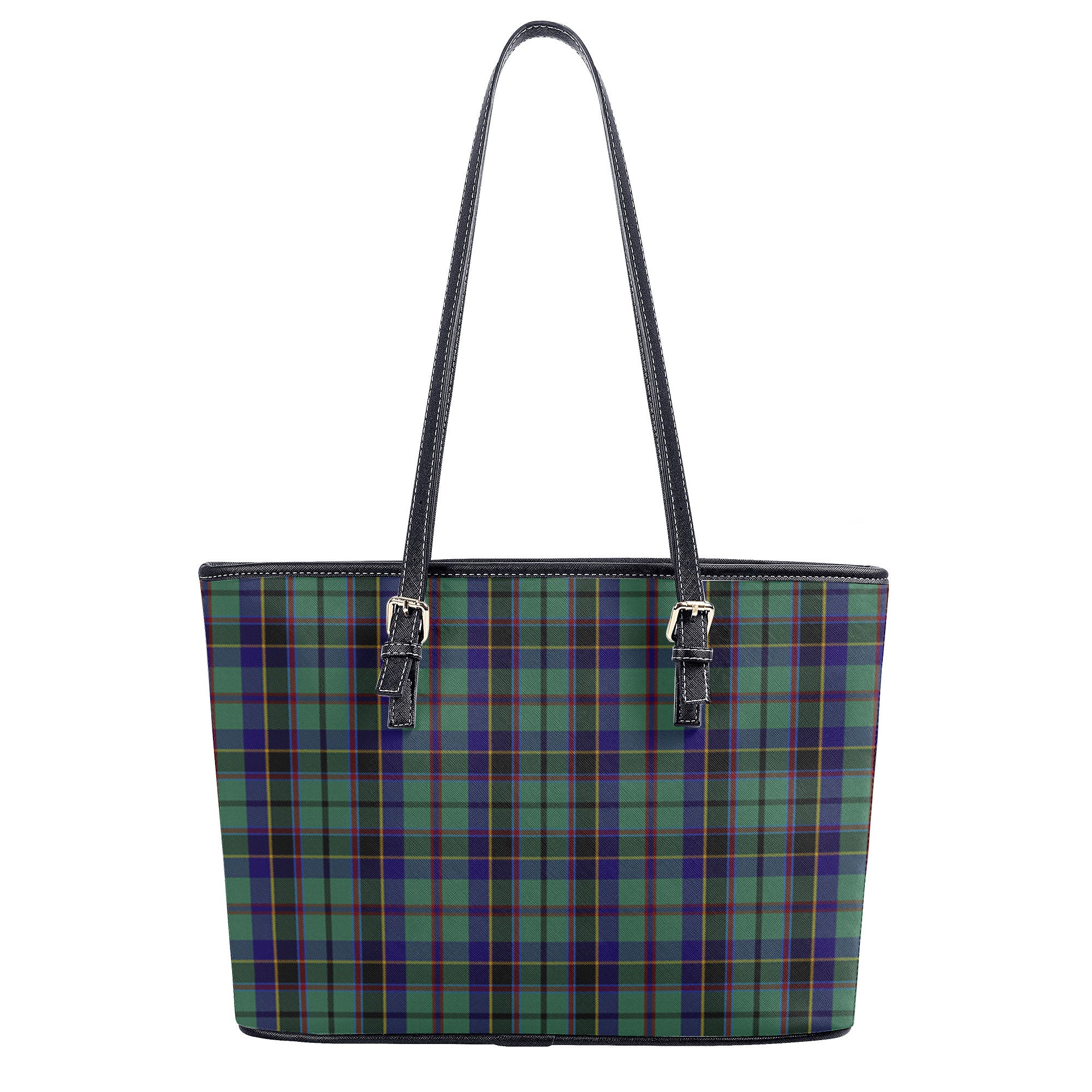 Stephenson Tartan Leather Tote Bag