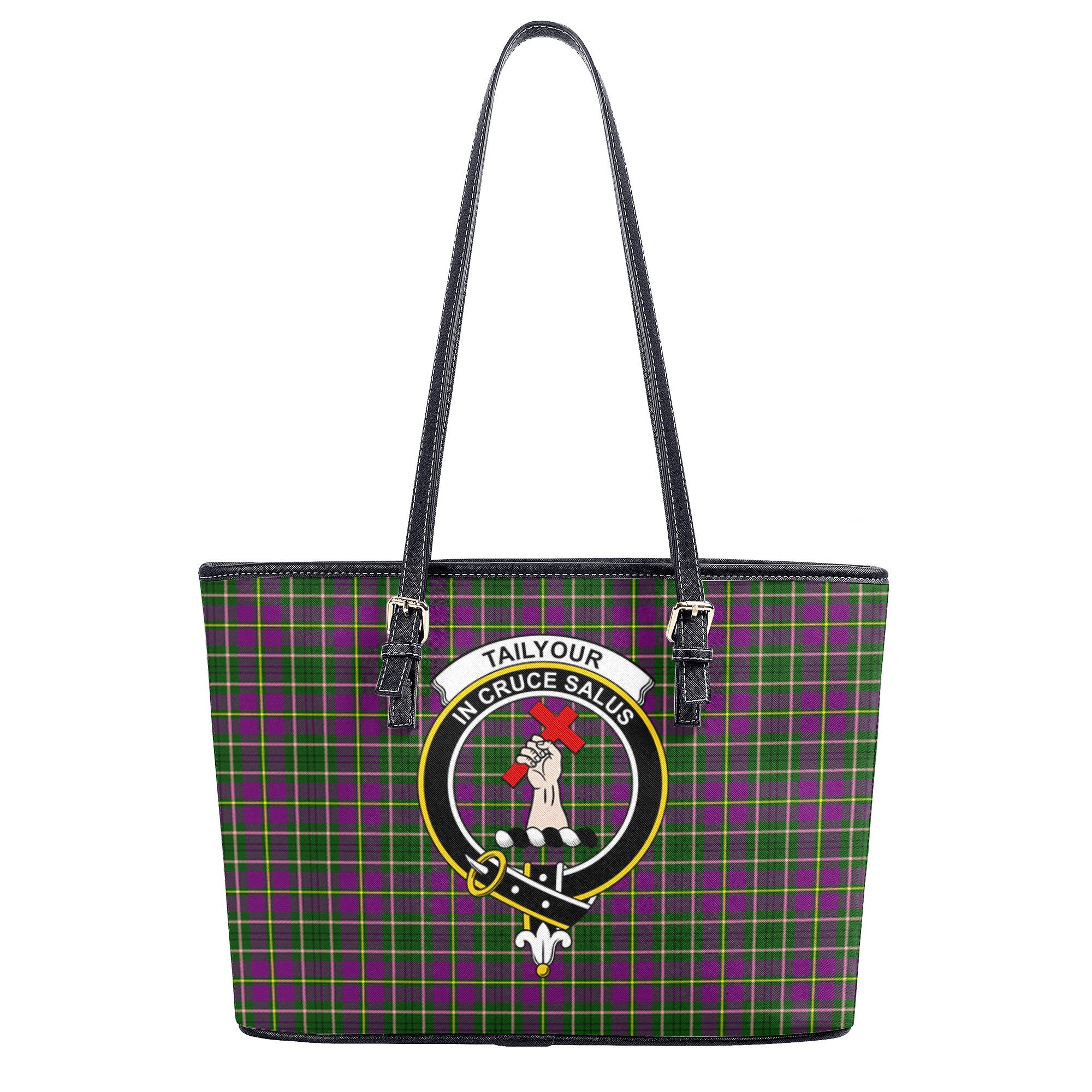 Tailyour (or Taylor) Tartan Crest Leather Tote Bag