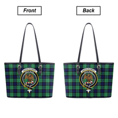 Abercrombie Tartan Crest Leather Tote Bag