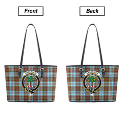 Anderson Ancient Tartan Crest Leather Tote Bag