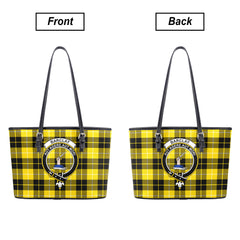 Barclay Dress Modern Tartan Crest Leather Tote Bag