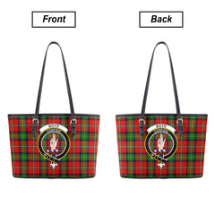 Boyd Modern Tartan Crest Leather Tote Bag