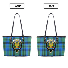 Falconer Tartan Crest Leather Tote Bag