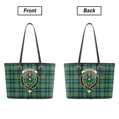 Ferguson Ancient Tartan Crest Leather Tote Bag