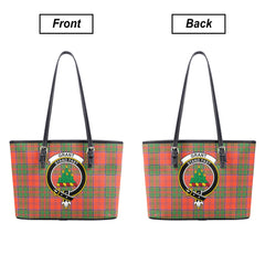 Grant Ancient Tartan Crest Leather Tote Bag