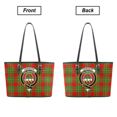 Grierson Tartan Crest Leather Tote Bag