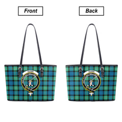 Gunn Ancient Tartan Crest Leather Tote Bag