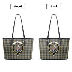 Haig Check Tartan Crest Leather Tote Bag