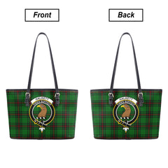 Halkett Tartan Crest Leather Tote Bag