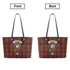 Harkness Dress Tartan Crest Leather Tote Bag