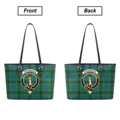 Henderson Ancient Tartan Crest Leather Tote Bag