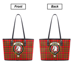 Hepburn Tartan Crest Leather Tote Bag