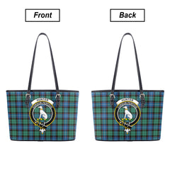 Hunter Ancient Tartan Crest Leather Tote Bag