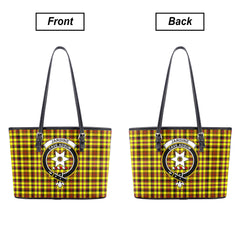 Jardine Tartan Crest Leather Tote Bag