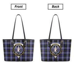 Kilmarnock Tartan Crest Leather Tote Bag