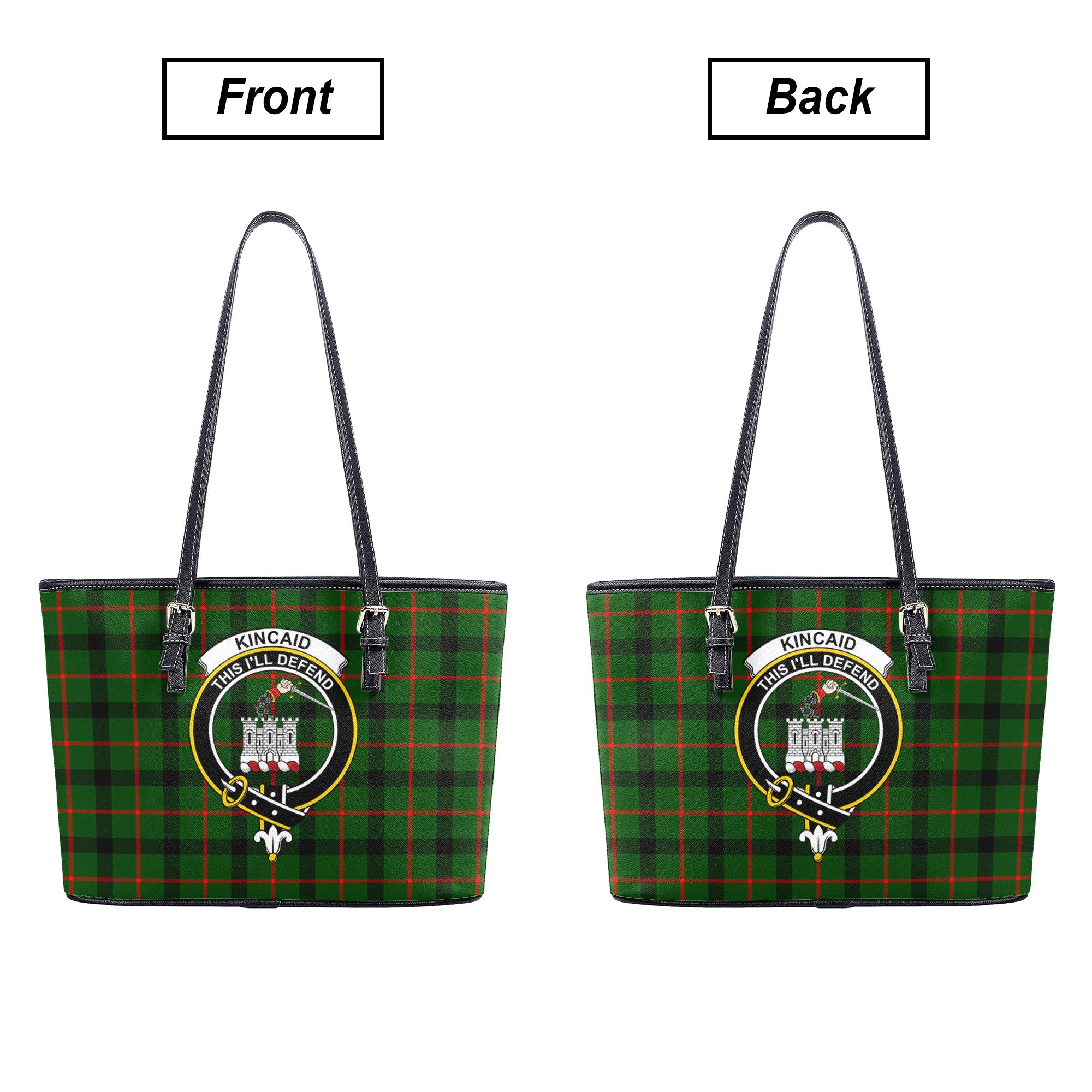 Kincaid Tartan Crest Leather Tote Bag