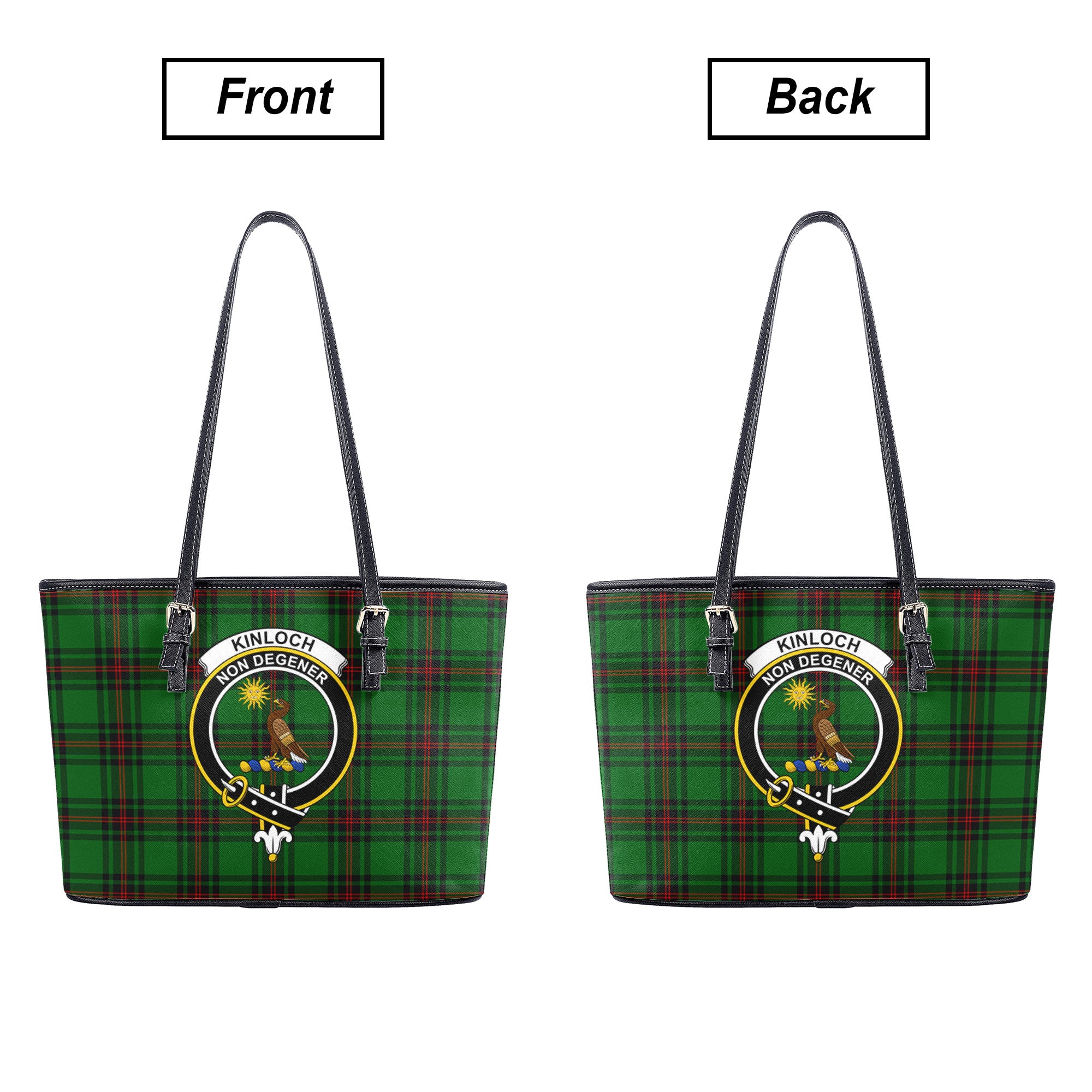 Kinloch Tartan Crest Leather Tote Bag