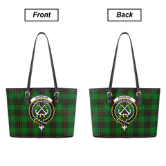 Kinnear Tartan Crest Leather Tote Bag