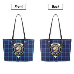 Kirkaldy Tartan Crest Leather Tote Bag