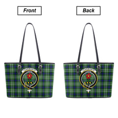 Learmonth Tartan Crest Leather Tote Bag