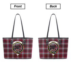 Little Tartan Crest Leather Tote Bag