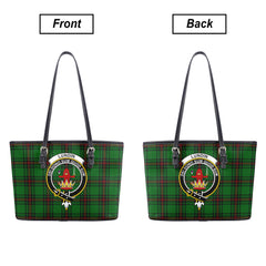 Lundin Tartan Crest Leather Tote Bag