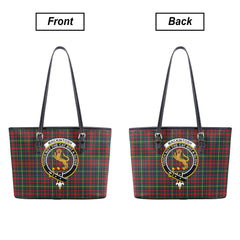 MacKintosh Hunting Modern Tartan Crest Leather Tote Bag