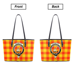 MacMillan Clan Tartan Crest Leather Tote Bag